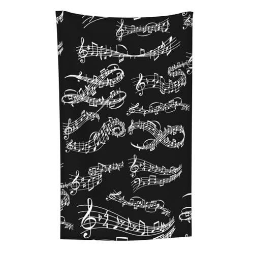 Noten Musik Melodie, Überwurf für Couchstühle, warme Plüschdecke für Bettwäsche und Reisen, 76,2 x 127,7 cm von Zouey