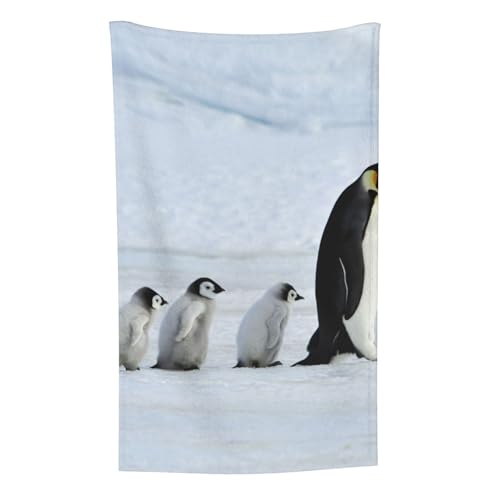 Pinguinfamilie, Überwurf für Couchstühle, warme Plüschdecke für Bettwäsche und Reisen, 76,2 x 127,7 cm von Zouey
