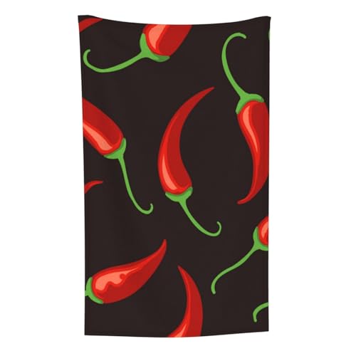 Rote Chili, Überwurf für Couchstühle, warme Plüschdecke für Bettwäsche und Reisen, 76,2 x 127,7 cm von Zouey