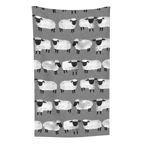 Schafe Kinder Grau Geschlechtsneutrale Nutztiere, Überwurf für Couchstühle, warme Plüschdecke für Bettwäsche und Reisen, 76,2 x 127,7 cm von Zouey