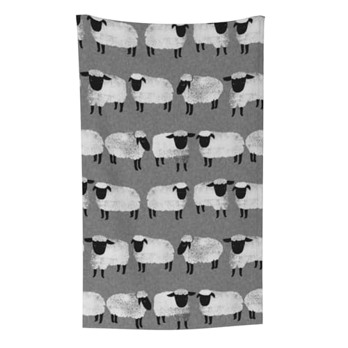 Schafe Kinder Grau Geschlechtsneutrale Nutztiere, Überwurf für Couchstühle, warme Plüschdecke für Bettwäsche und Reisen, 76,2 x 127,7 cm von Zouey