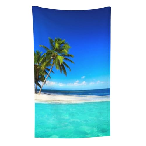 Strand Meer Baum gedruckt, Überwurf für Couchstühle, warme Plüschdecke für Bettwäsche und Reisen, 76,2 x 127,7 cm von Zouey