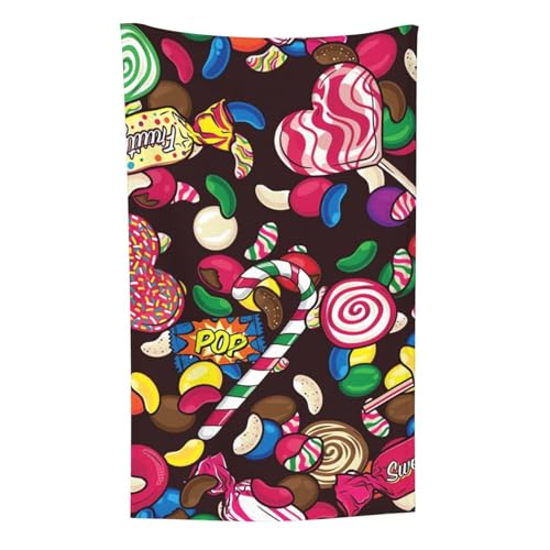 Süße Süßigkeiten, Überwurf für Couchstühle, warme Plüschdecke für Bettwäsche und Reisen, 76,2 x 127,7 cm von Zouey