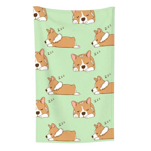 Süßer Corgi-Hund, Überwurf für Couchstühle, warme Plüschdecke für Bettwäsche und Reisen, 76,2 x 127,7 cm von Zouey