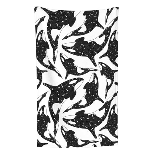 Wal-Orca-Killer, Überwurf für Couchstühle, warme Plüschdecke für Bettwäsche und Reisen, 76,2 x 127,7 cm von Zouey