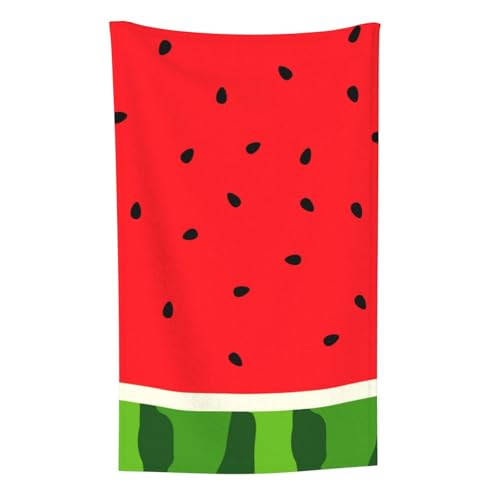 Wassermelonenmuster, Obst, Rot, Stilvoll, Überwurf für Couchstühle, warme Plüschdecke für Bettwäsche und Reisen, 76,2 x 127,7 cm von Zouey