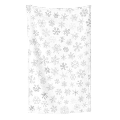 Weihnachten Schneeflocken Winter Schneeflocke, Überwurf für Couchstühle, warme Plüschdecke für Bettwäsche und Reisen, 76,2 x 127,7 cm Weihnachten Schneeflocken Winter Schneeflocke, Überwurf für Couchstühle, warme Plüschdecke für Bettwäsche und Reisen, 76,2 x 127,7 cm von Zouey
