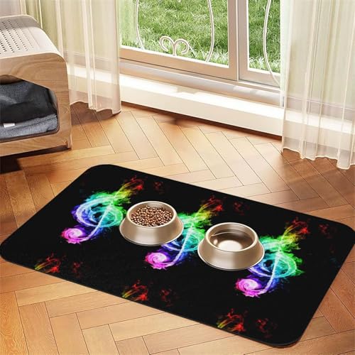Westie Winter West Highland White Terrier Hunde,wasserdichte Futtermatte für Haustiere, Tischsets für Katzen und Hunde für Futter und Wasser, Futtermatten aus PU-Leder,40x60cm von Zouey