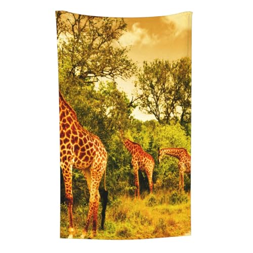 Wilde Giraffe, Überwurf für Couchstühle, warme Plüschdecke für Bettwäsche und Reisen, 76,2 x 127,7 cm von Zouey