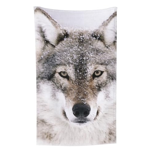Wolf im Winter Gemälde, Überwurf für Couchstühle, warme Plüschdecke für Bettwäsche und Reisen, 76,2 x 127,7 cm Wolf im Winter Gemälde, Überwurf für Couchstühle, warme Plüschdecke für Bettwäsche und Reisen, 76,2 x 127,7 cm von Zouey