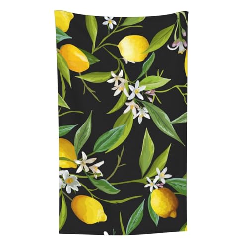 Zitrone und Blume, Überwurf für Couchstühle, warme Plüschdecke für Bettwäsche und Reisen, 76,2 x 127,7 cm von Zouey