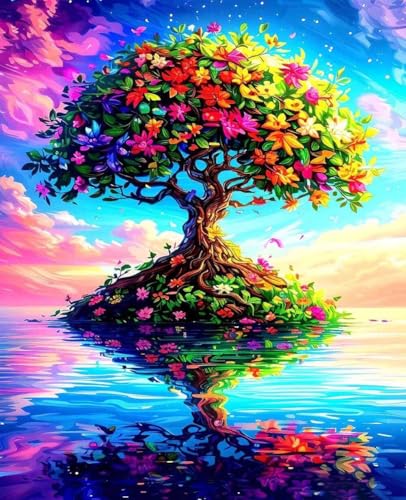 Malen Nach Zahlen Erwachsene Baum Des Lebens, Malen Nach Zahlen Blume DIY Handgemalt Ölgemälde Kit für Anfänger and Kinder, Mit 3-Pinseln und Acrylfarbe für Home Zimmer Deko Aesthetic 60x80cm J-29 Malen Nach Zahlen Erwachsene Baum Des Lebens, Malen Nach Zahlen Blume DIY Handgemalt Ölgemälde Kit für Anfänger and Kinder, Mit 3-Pinseln und Acrylfarbe für Home Zimmer Deko Aesthetic 60x80cm J-29 von Zoulile