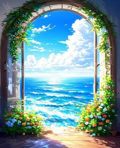 Malen Nach Zahlen Erwachsene Meer, Malen Nach Zahlen Kinder ab 7 8 9 10 Mädchen DIY Ölgemälde Leinwand Set, Paint by Numbers Blume Muster mit Pinseln und Acrylfarbe für Wanddeko Geschenk 50x65cm 2-41 Malen Nach Zahlen Erwachsene Meer, Malen Nach Zahlen Kinder ab 7 8 9 10 Mädchen DIY Ölgemälde Leinwand Set, Paint by Numbers Blume Muster mit Pinseln und Acrylfarbe für Wanddeko Geschenk 50x65cm 2-41 von Zoulile