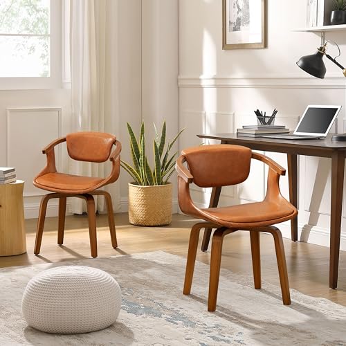 Zouron Drehstuhl Holzbeine 2er Set - Braun Sessel Pappelnholz Polsterstuhl Kunstleder Armlehnstuhl Küchenstuhl Massivholzbeine bis 130kg Belastbar Dinning Chair Braun Zouron Drehstuhl Holzbeine 2er Set - Braun Sessel Pappelnholz Polsterstuhl Kunstleder Armlehnstuhl Küchenstuhl Massivholzbeine bis 130kg Belastbar Dinning Chair Braun von Zouron
