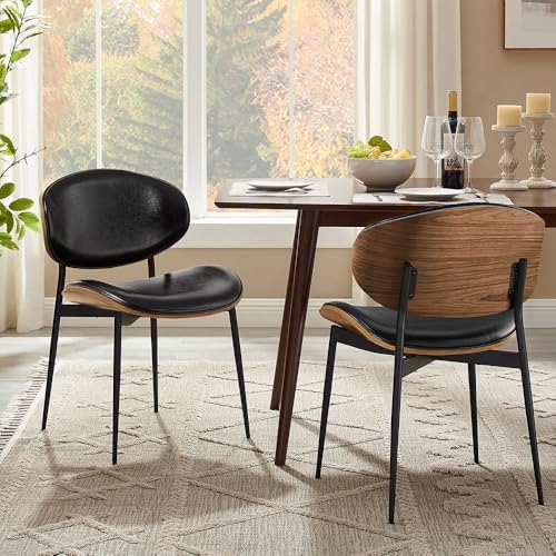 Zouron Esszimmerstühle 2er Set Schwarz - Holzstuhl Gepolsterter Sessel Esszimmerstuhl Wohnzimmerstuhl Polsterstuhl Lehnstuhl mit Rückenlehne, Ergonomischer Stuhl für Esstisch Sitzfläche 42x48 cm Zouron Esszimmerstühle 2er Set Schwarz - Holzstuhl Gepolsterter Sessel Esszimmerstuhl Wohnzimmerstuhl Polsterstuhl Lehnstuhl mit Rückenlehne, Ergonomischer Stuhl für Esstisch Sitzfläche 42x48 cm von Zouron