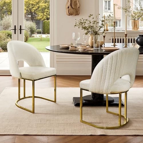 Zouron Esszimmerstühle 2er Set Sessel Beige Polyesterstuhl Polsterstuhl Küchenstuhl mit Vergoldene Metallbeine Schreibstuhl Sitzfläche 50x58cm Zouron Esszimmerstühle 2er Set Sessel Beige Polyesterstuhl Polsterstuhl Küchenstuhl mit Vergoldene Metallbeine Schreibstuhl Sitzfläche 50x58cm von Zouron