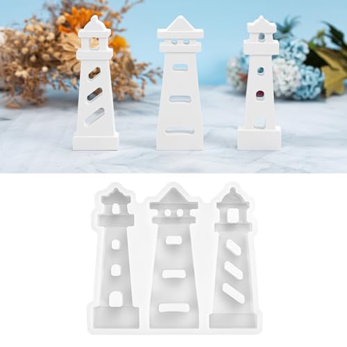 Silikon Gießformen Leuchtturm; Maritime Leuchtturm Silikonform; Silikon Leuchtturm Haus Formen für Wohnzimmer Heimdekoration von Zouwel