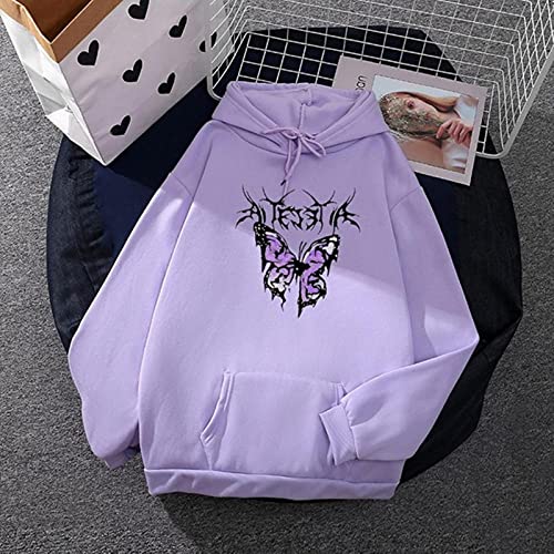 Zouyuan Gothic Übergroßen Hoodie Langarm Harajuku Sweatshirt Frauen Ästhetische Hip Hop Vintage Freunde Winterkleidung von Zouyuan