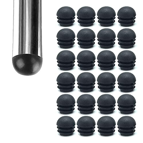 Zoyay Schwarz Hälfte kugelförmig Rohrstopfen,Lamellenstopfen Rohrabdeckung aus PE Kunststoff für Runde Röhre Hockerbeine,Stuhlbein Endstopfen, Metallrohren Tischbein Kappen-24pcs_28mm Zoyay Schwarz Hälfte kugelförmig Rohrstopfen,Lamellenstopfen Rohrabdeckung aus PE Kunststoff für Runde Röhre Hockerbeine,Stuhlbein Endstopfen, Metallrohren Tischbein Kappen-24pcs_28mm von Zoyay