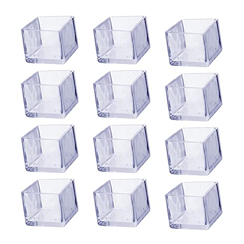 Zoyay Stuhlbeinkappen Stuhlbeinschoner Silikon Transparent Stuhlsocken Schutz für Stuhlbeine Boden Gummifüße Stumm Antirutsch möbel Füße Gummi Pads-Quadrat (12 stücke)_45 * 45mm von Zoyay