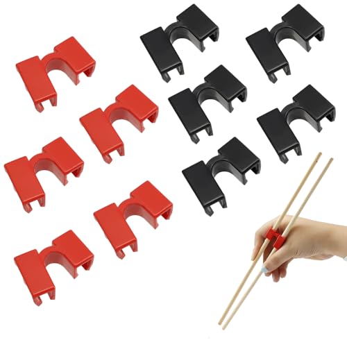 Zoyiancy Wiederverwendbare Essstäbchen-Helfer, 10 Paar Easy Practice Austauschbare Chinesische Chop Stick Training Essstäbchen Scharniere Verbinder für Erwachsene, Anfänger, Trainer oder Lernende von Zoyiancy