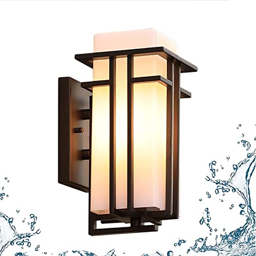 VOMI Außenlampe Anthrazit Außenlampe Wand E27 Wandleuchte Außen IP65 Wasserdicht Wandlampe Aussen Schwarz Ausenbeleutung Hauswand Veranda Villa Garten Hof Terrassenbeleuchtung von VOMI