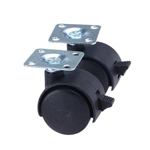 MöBelrollen 2 stücke 1,5 zoll Universal Rad Swivel Caster Roller Rad Möbel Büro Stuhl Caster Mit Bremse tragkraft(E 1Pair) von Zpengtai