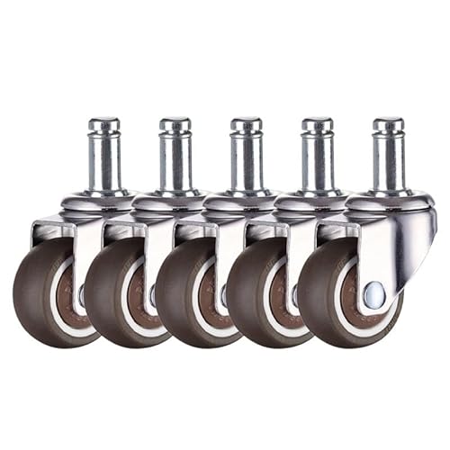 MöBelrollen 5 Stücke Lenkrollen Durchmesser 50mm Weiche Gummirollen For Ersatz Bürostuhl Rollen Möbelrad tragkraft(Spring type 1.5 inch) von Zpengtai
