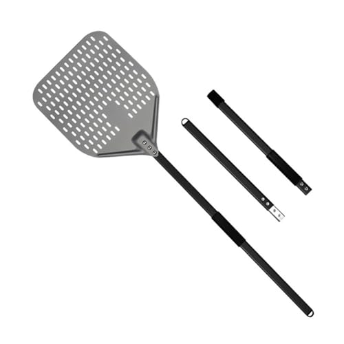 Pizzaschaufel 1 Stück 12 14 Zoll große Lange Aluminium-Pizzaschaufel mit langem Griff, Zubehör, Pizza-Paddelspatel, antihaftbeschichteter runder Pfannen-Backwender backen(12inch 112cm) von Zpengtai