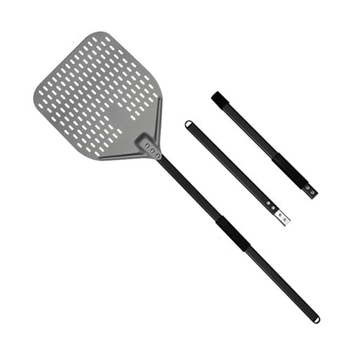 Pizzaschaufel 1 Stück 12 14 Zoll große Lange Aluminium-Pizzaschaufel mit langem Griff, Zubehör, Pizza-Paddelspatel, antihaftbeschichteter runder Pfannen-Backwender backen(12inch 112cm) von Zpengtai
