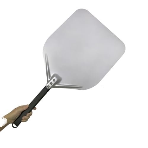Pizzaschaufel 1 Stück 12 14 Zoll große Lange Aluminium-Pizzaschaufel mit langem Griff, Zubehör, Pizza-Paddelspatel, antihaftbeschichteter runder Pfannen-Backwender backen(12inch 56cm-02) von Zpengtai