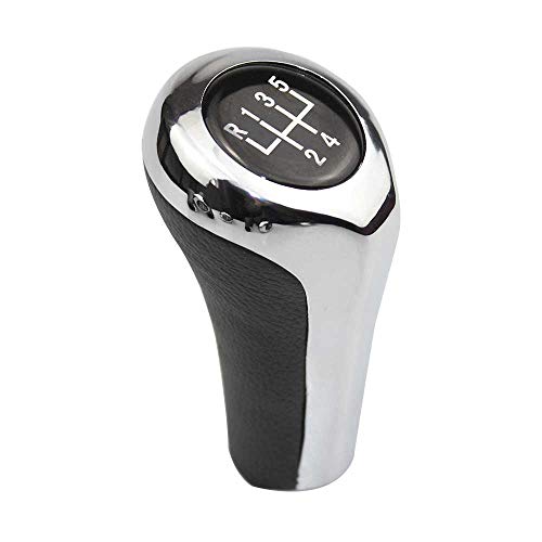 Schaltknauf 1 stücke Gang Umschaltknopf Fit Verwendung for BMW 1 3 5 6 Serie E46 E53 E60 E61 E63 E65 E81 E82 E83 E87 E90 E91 E92 X1 x 3 x 5 m Verchromter matter Kohlenstoff Schalthebel Auto(5 Speed Ch von Zpengtai