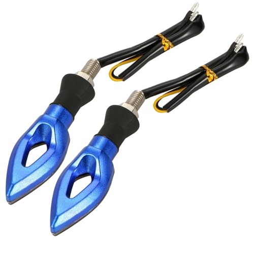 Zpengtai Blinker Motorrad 1 Paar Motorrad -Blinker -Anzeigel Licht Universal Motorbike Blinker wasserdichtes Bernstein Licht Rückgang Benutzerdefinierte Motorrad Blinker(Blue) von Zpengtai