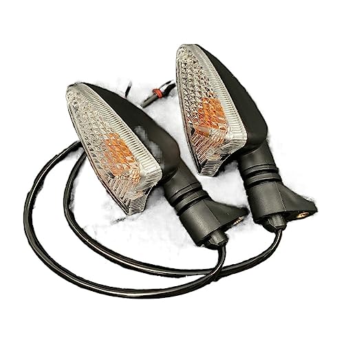 Zpengtai Blinker Motorrad Motorrad Front Blinker Lampe Anzeige Licht Fit for BMW S1000RR F800GS F800GT Fit for Triumph Tiger 800 1050 Motorrad Blinker(White with line) von Zpengtai