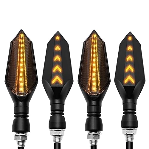 Zpengtai Blinker Motorrad Universelle Motorrad -Blinkerlichter -Indikatoren Signallicht Motorrad Blinker(2pairs Yellow-Yellow) von Zpengtai