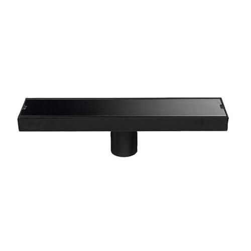 Zpengtai Bodenablauf Badezimmer Unsichtbarer Bodenablauf 20-50CM Quadratischer Abfallfilter Entwässerung Duschablaufsieb Küchenzubehör abflusssieb(Black 6.8 X 30 cm) von Zpengtai