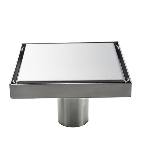 Zpengtai Bodenablauf Badezimmer Unsichtbarer Bodenablauf 20-50CM Quadratischer Abfallfilter Entwässerung Duschablaufsieb Küchenzubehör abflusssieb(Brush 10 X 10 cm) von Zpengtai