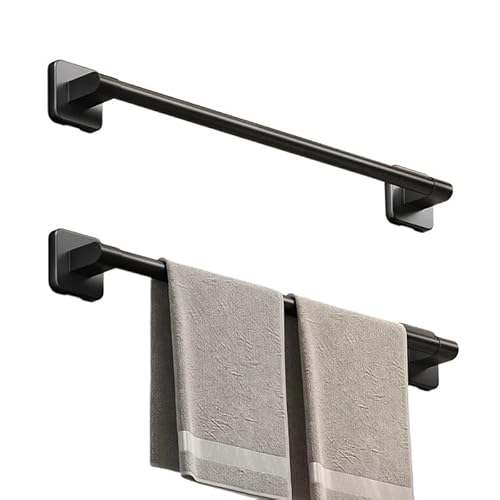 Zpengtai Handtuchhalter Ohne Bohren 1 Pcs Bad Handtuch Halter Ohne Bohren Bad Handtuch Rack Handtuch Bar Selbst-Adhesive Wand(Noir,70cm) von Zpengtai