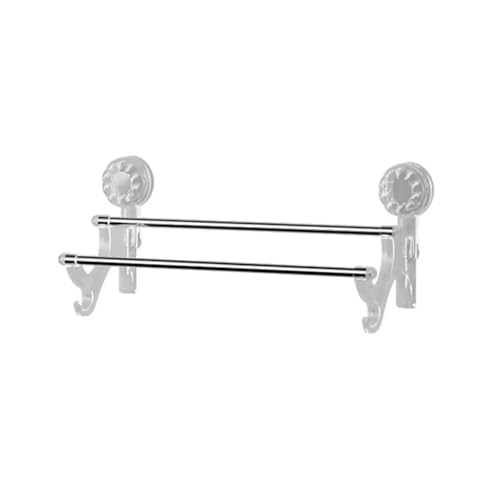 Zpengtai Handtuchhalter Ohne Bohren Punch-freies Handtuch Rack Home Patch Doppel Bars Schwarz Space Aluminium Wand Selbstklebende Kleidung Halter Bad Kleiderbügel Acessorios Wand(A,L) von Zpengtai
