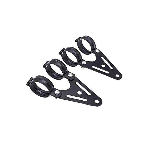 Zpengtai Motorrad Scheinwerferhalter Schwarz 34mm-60mm Motorrad Metall Scheinwerferhalterung Halterungsgabel Blinker Lichtklemme Motorrad Scheinwerfer(54mm) von Zpengtai