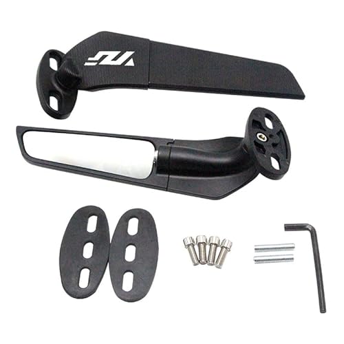 Zpengtai Motorrad Spiegel Fit for Yamaha YZF R1 R3 R6 R6S R15 R25 R1M R1S Motorrad Modifizierter Wind Flügel Einstellbare Rotierenden Rückspiegel Hinten Mirr Roller Spiegel von Zpengtai