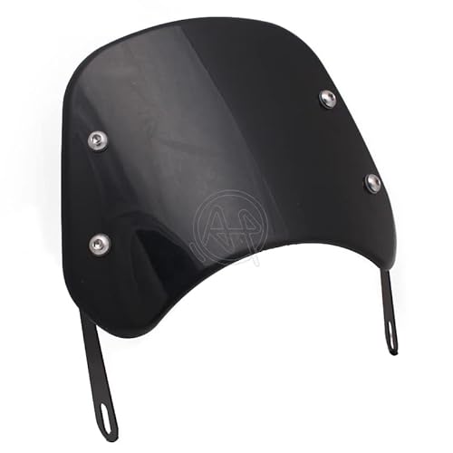 Zpengtai Motorrad Windschutzscheibe 3 Farben Motorrad Windschutzscheibe Wind Deflektor Windschutzscheibe Universal(A Set Black) von Zpengtai