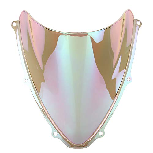 Zpengtai Motorrad Windschutzscheibe Motorrad Abs Windschutzscheibe Windschutzscheibe Double Bubble Wind Shield Fit Verwendung for Suzuki GSXR600 GSXR750 2006 2007 6 Farben(Iridium) von Zpengtai
