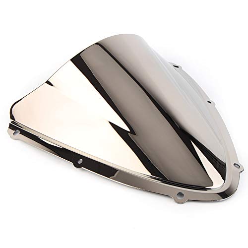 Zpengtai Motorrad Windschutzscheibe Motorrad Windschutzscheibe Doppelblase Abs Windschutzscheiben-FIT-Verwendung for Suzuki GSXR 600 750 K8 K10 2008 2009 2010(Silver) von Zpengtai