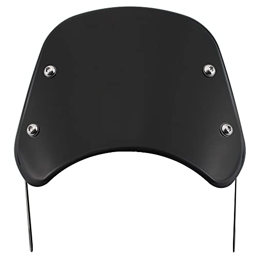 Zpengtai Motorrad Windschutzscheibe Universal Retro Scheinwerfer Windschutzscheiben Wind Deflector Verkleidung Instrument Visier(Noir) von Zpengtai