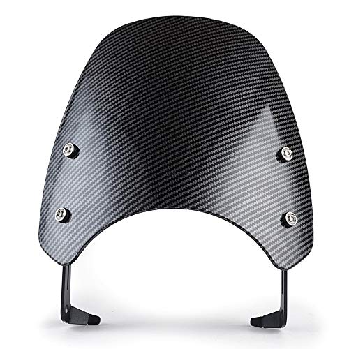 Zpengtai Motorrad Windschutzscheibe Windschutzscheiben-Fitnutzung for Triumph Street Twin Bonneville Scrambler 1200 XE XC BE 2019 2020 2021 Motorrad-Windschutzscheibe Windabweiser(Model 2) von Zpengtai