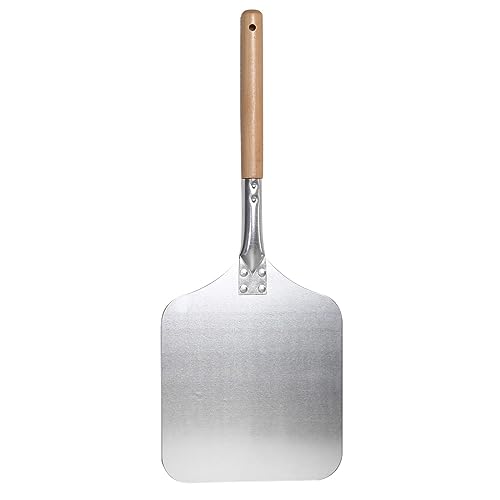 Zpengtai Pizzaschaufel 1 Stück 58 cm Aluminium-Pizzaschaufel mit Holzgriff, Silberne Käsekuchenschaufel, quadratische Pizzaschaufel, Backgeschirr, Kochgeschirr backen von Zpengtai