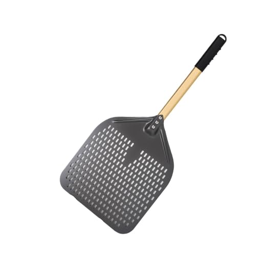 Zpengtai Pizzaschaufel 10 11 12 13 14 Zoll Pizza Schaufel Perforierte Schaufel Drehen Paddel for Ofen Drehen Schaufel Küche Werkzeuge Antihaft Pizza Backen backen(12 inch 70cm Gold) von Zpengtai