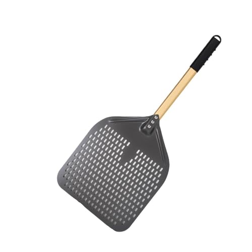 Zpengtai Pizzaschaufel 10 11 12 13 14 Zoll Pizza Schaufel Perforierte Schaufel Drehen Paddel for Ofen Drehen Schaufel Küche Werkzeuge Antihaft Pizza Backen backen(13 inch 74cm Gold) von Zpengtai