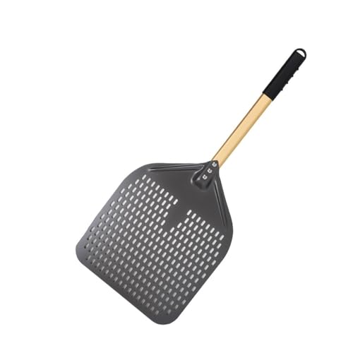 Zpengtai Pizzaschaufel 10 11 12 13 14 Zoll Pizza Schaufel Perforierte Schaufel Drehen Paddel for Ofen Drehen Schaufel Küche Werkzeuge Antihaft Pizza Backen backen(14 inch 76cm Gold) von Zpengtai